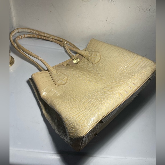 BRAHIMN handbag shoulder bag corcodile embossed good condition - Picture 15 of 16